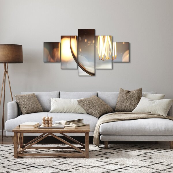 Obraz svítící žárovky (125x70 cm)