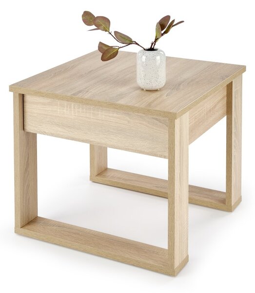 HALMAR Odkládací stolek NEA SQUARE 60 cm dub sonoma