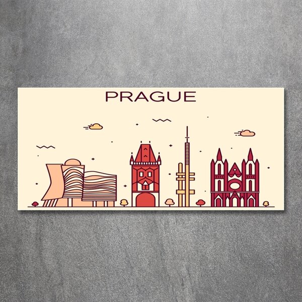 Fotoobraz na skle Praha domy osh-90039367
