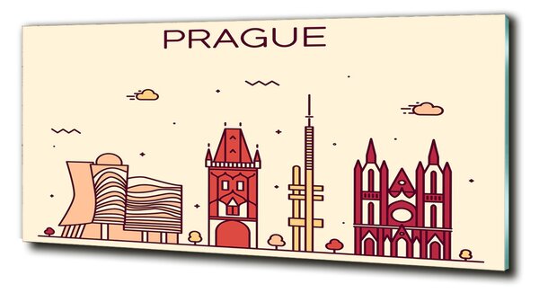Fotoobraz na skle Praha domy osh-90039367