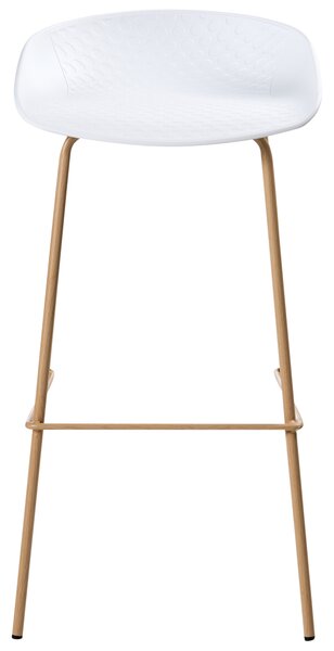 Sada 4 barových židlí VENLO Bílá
