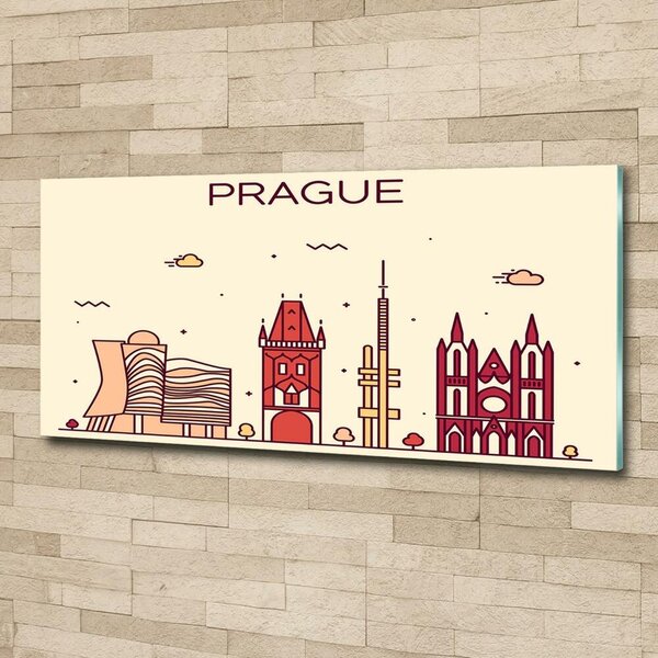 Fotoobraz na skle Praha domy osh-90039367