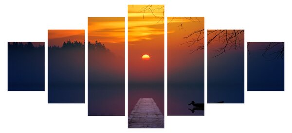 Obraz mostu při západu slunce (210x100 cm)