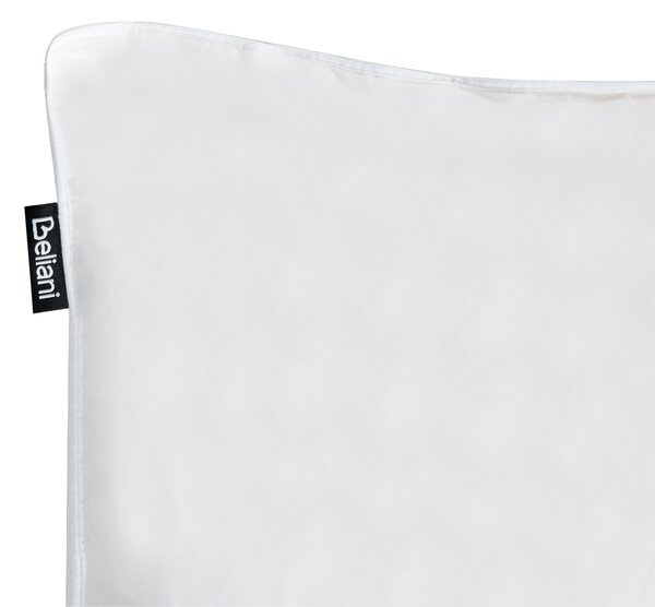 Sada 2 polštářů VIHREN Nízká Kachní peří a chmýří 40 x 80 cm Bílá