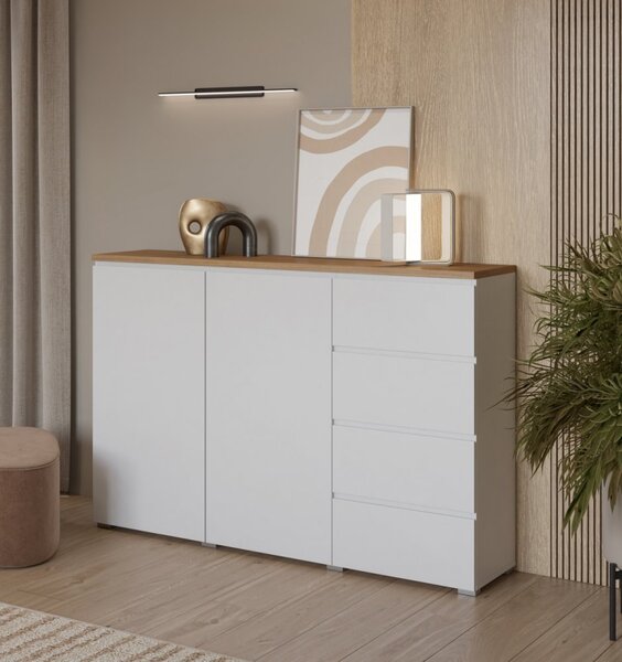 Komoda MODO typ 45 bílá/dub Mauvella