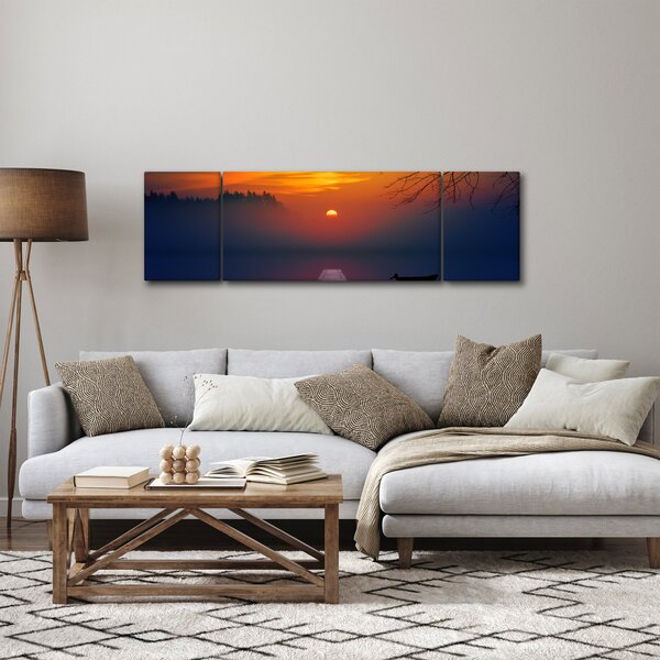 Obraz mostu při západu slunce (170x50 cm)