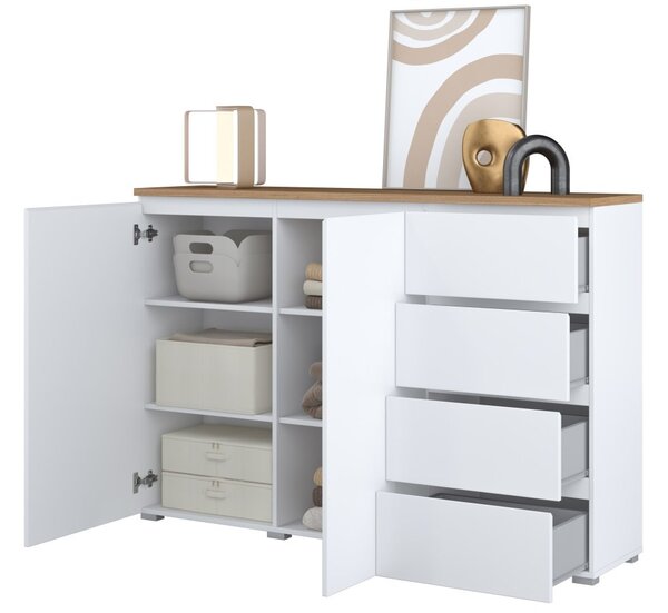 Komoda MODO typ 45 bílá/dub Mauvella