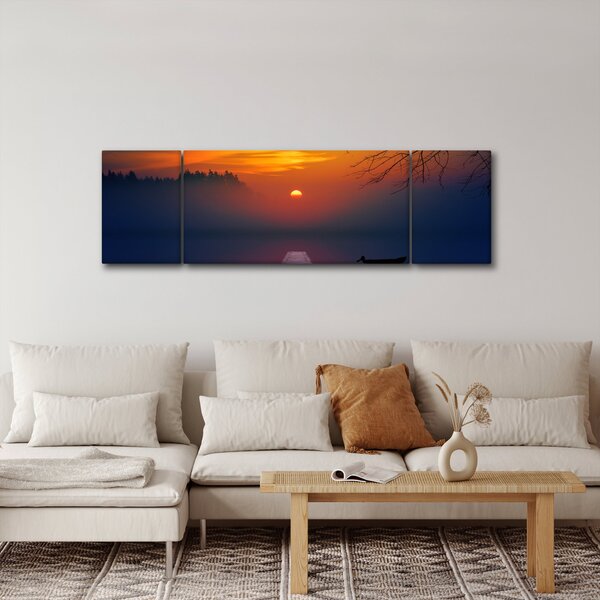 Obraz mostu při západu slunce (170x50 cm)