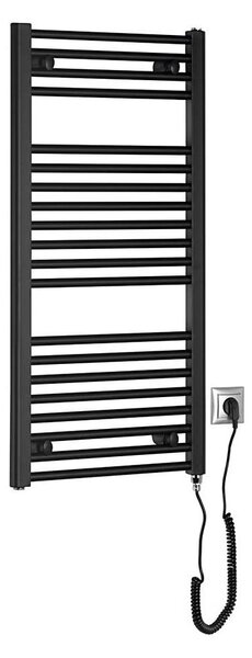 Aqualine - Koupelnový elektrický radiátor DIRECT-E 300W 96x45 cm matná černá