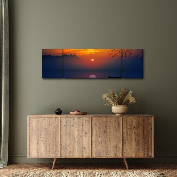 Obraz mostu při západu slunce (170x50 cm)