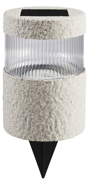 LIVARNO home Solární LED svítidlo (válcové/světle šedá) (100366415001)
