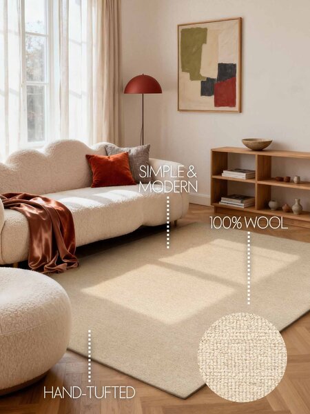 ELLE Decoration, Kusový koberec Puristic Knots 106319 Light Beige z kolekce Elle, 160x230, béžová, ložnice