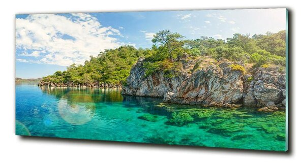 Foto obraz sklo tvrzené Modrá laguna osh-90231572