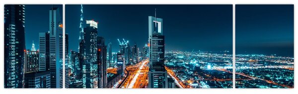 Obraz - Dubajská noc (170x50 cm)