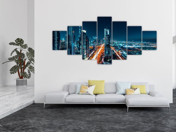 Obraz - Dubajská noc (210x100 cm)