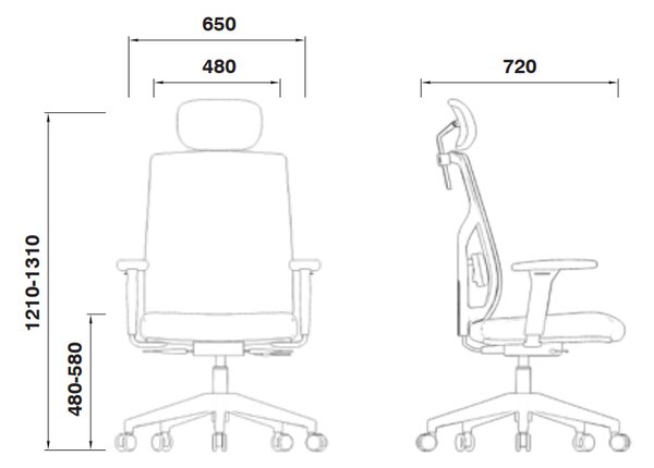 Ergonomická kancelářská židle Liftor Focus, černá