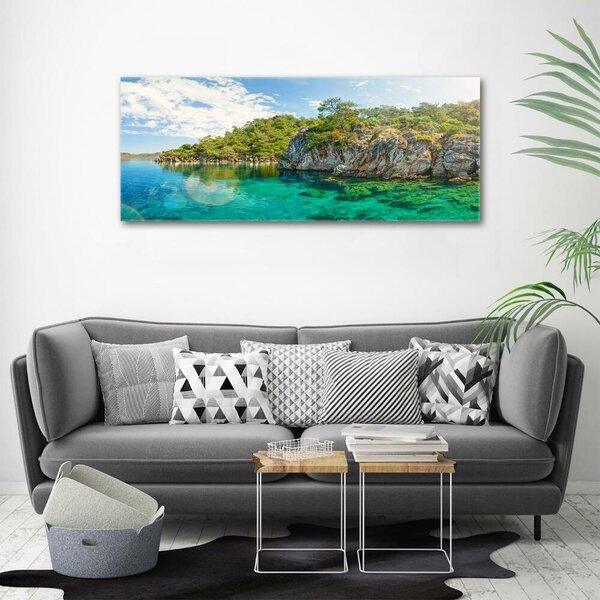 Foto obraz sklo tvrzené Modrá laguna osh-90231572