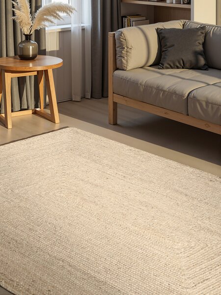 Hanse Home, Kusový koberec Juno 106323 White, 60x90, bílá, chodba / předsíň