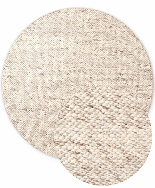 ELLE Decoration, Kusový koberec Lyon Beans 106316 Natural Cream Brown kruh z kolekce Elle, 200x200 (průměr) kruh, hnědá, ložnice