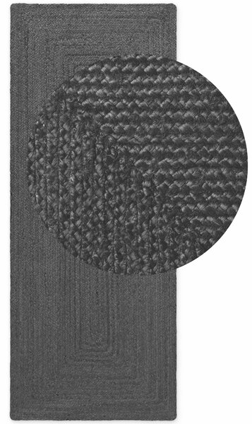 Hanse Home, Běhoun Juno 106324 Black, 80x200, černá, chodba / předsíň