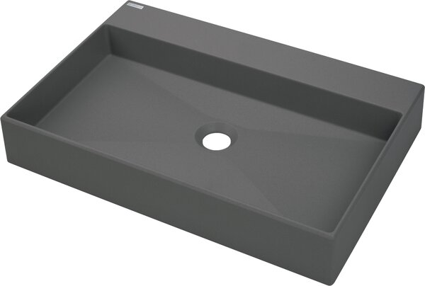 Deante Correo umyvadlo 60x40 cm obdélníkový na pult antracitová matný CQR_TU6S
