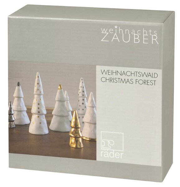 Räder Sada porcelánových stromečků - stříbrné