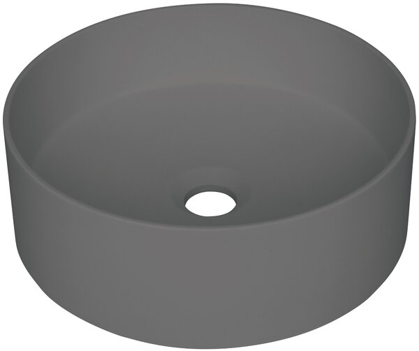 Deante Silia umyvadlo 36x36 cm kulatý na pult antracitová matný CQS_TU4S