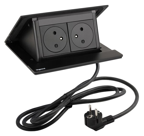 LEGRAND PopUp, 2x230V, 492632 černá matná