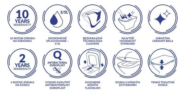 Cersanit Moduo, System50 MECH podomítkový rám + závěsná wc mísa Moduo Plus CleanOn + chromové tlačítko MOVI II, S701-769