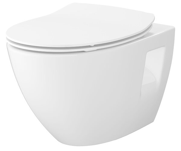 Cersanit Moduo, System50 MECH podomítkový rám + závěsná wc mísa Moduo Plus CleanOn + chromové tlačítko MOVI II, S701-769