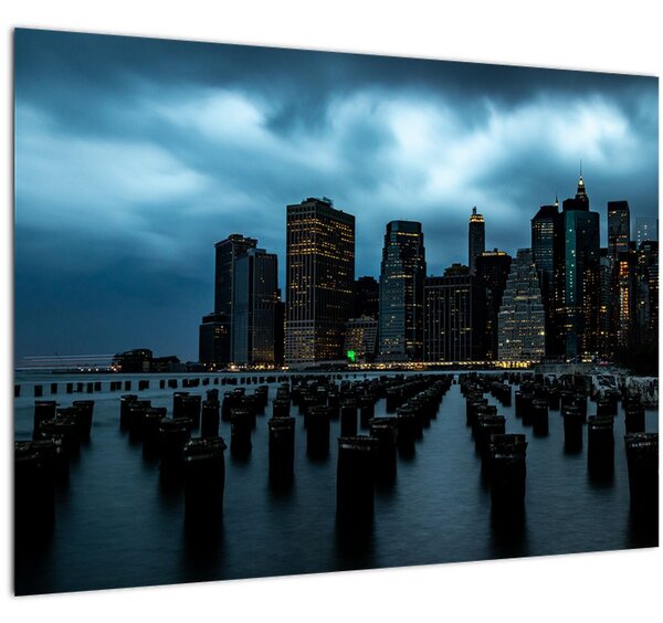Obraz - Pohled na mrakodrapy New Yorku (70x50 cm)