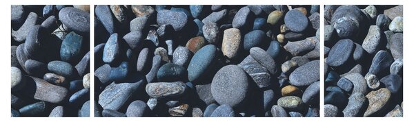 Obraz plážových oblázků (170x50 cm)