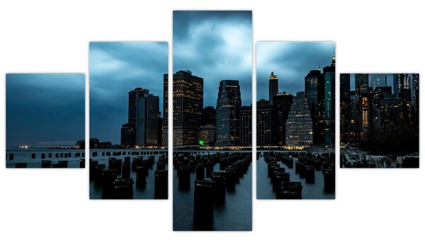 Obraz - Pohled na mrakodrapy New Yorku (125x70 cm)