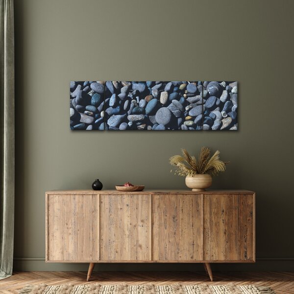 Obraz plážových oblázků (170x50 cm)