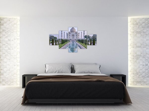 Obraz - Taj Mahal za východu slunce (125x70 cm)