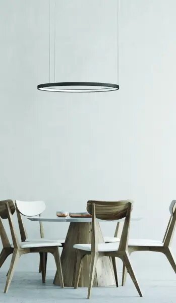 Moderní LED lustr Agnes 48 stmívatelné černé