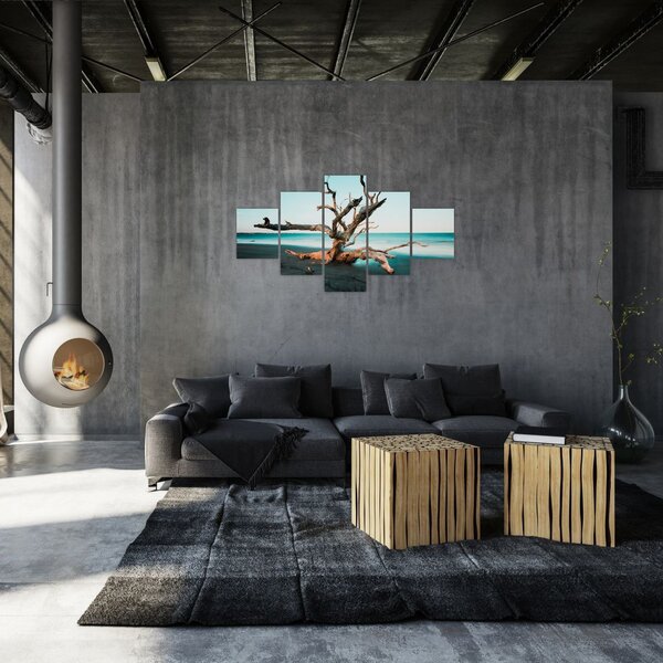 Obraz - Vyplaveno na pláži (125x70 cm)