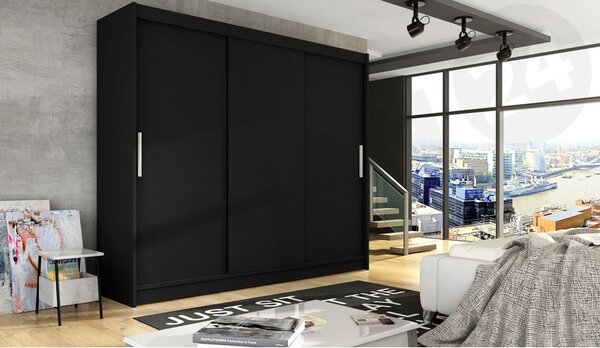 Skříň Dasto II, Barva: černá, Osvětlení: osvětlení LED RGB - barevné 5903211233425
