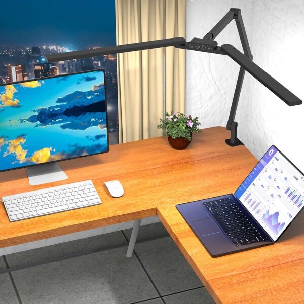LED Stmívatelná dotyková stolní lampa LED/24W/230V 3000-6500K CRI 92 černá