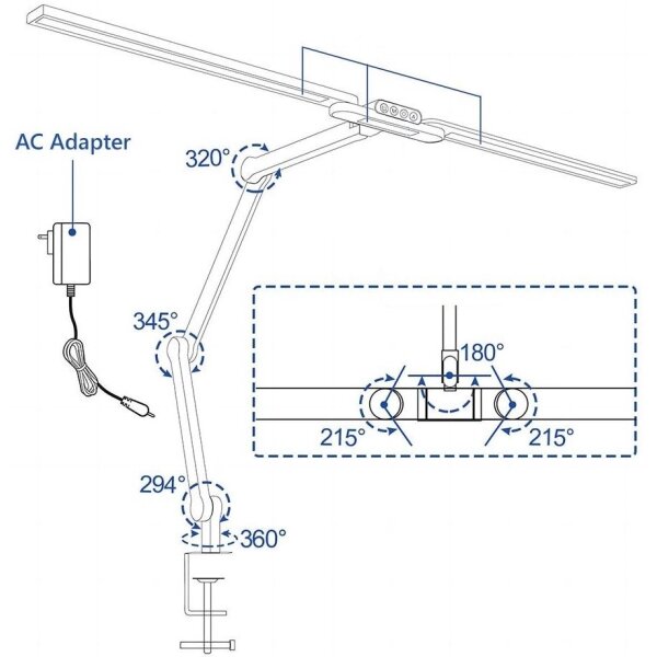 LED Stmívatelná dotyková stolní lampa LED/24W/230V 3000-6500K CRI 92 černá