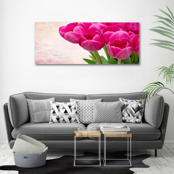 Foto-obraz fotografie na skle Růžové tulipány osh-90952565