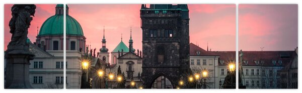 Obraz - Na Karlově mostě (170x50 cm)