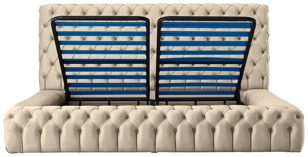 ČALOUNĚNÁ POSTEL, 180/200 cm, přírodní barvy Livetastic - Postele s úložným prostorem, Online Only