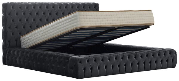 ČALOUNĚNÁ POSTEL, 180/200 cm, šedá Livetastic - Postele s úložným prostorem, Online Only