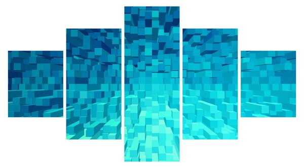 Obraz - abstraktní kostky (125x70 cm)