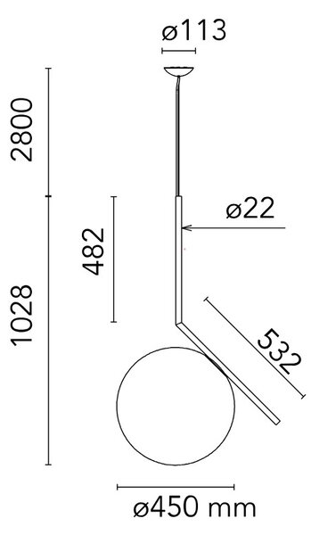Flos F3151044 IC Lights S3 10 Anniversary, designové závěsné svítidlo, 1x205W E27, 24K zlato, Ø 45cm