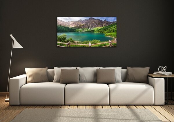 Moderní skleněný obraz z fotografie Mořské oko Tatry osh-91165160