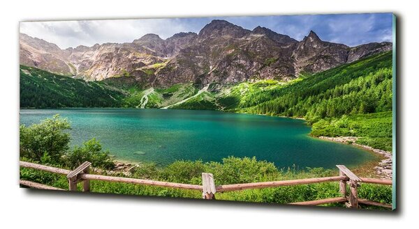 Moderní skleněný obraz z fotografie Mořské oko Tatry osh-91165160