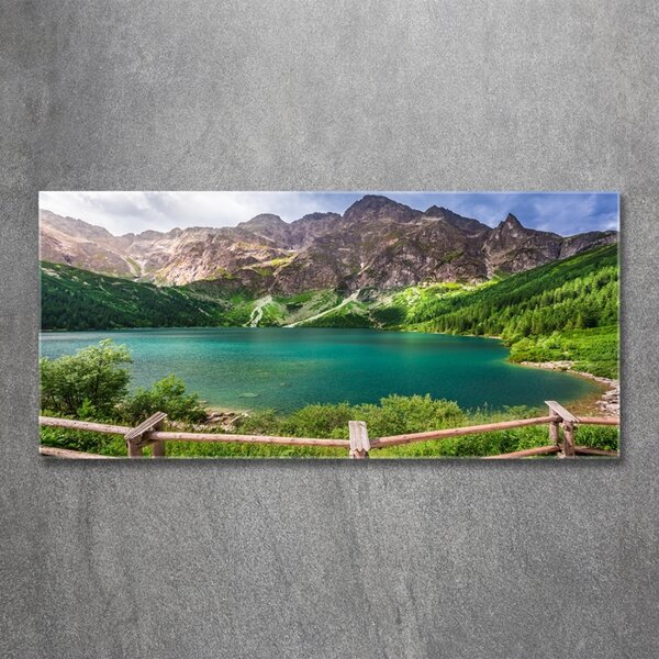Moderní skleněný obraz z fotografie Mořské oko Tatry osh-91165160