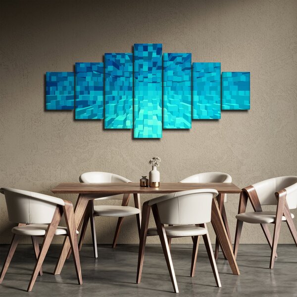 Obraz - abstraktní kostky (210x100 cm)